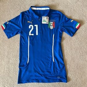 Italia Italy 🇮🇹 Pirlo soccer ⚽️ jersey Puma World Cup Authentic Team Issue
